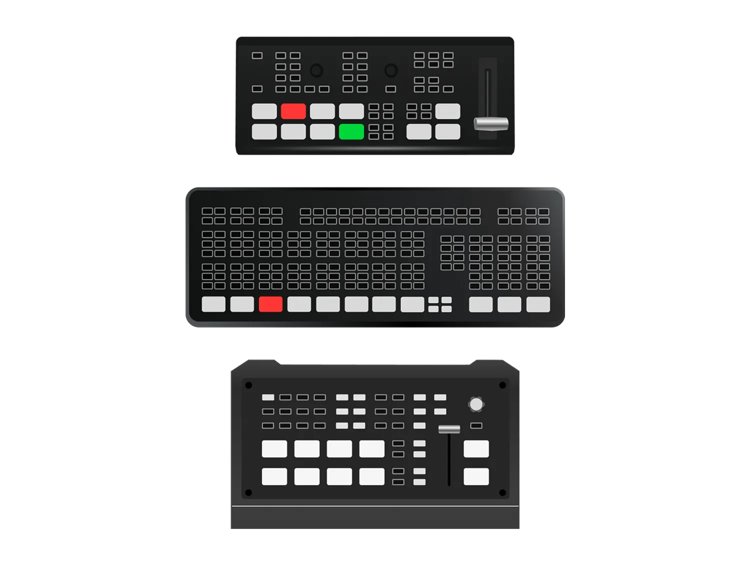 Competitor devices with overwhelming button layouts